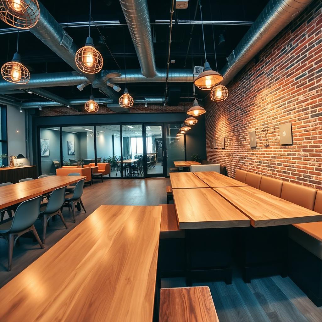 Espacio de coworking limpio y ordenado